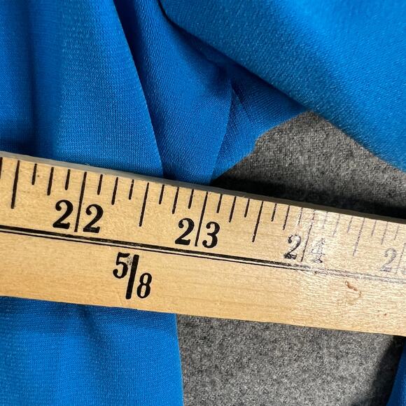 GRAVER Susan Graver LK Fusion 3/4 S1v Cutaway Hem Blazer Cabana Blue X-Large - Picture 7 of 11